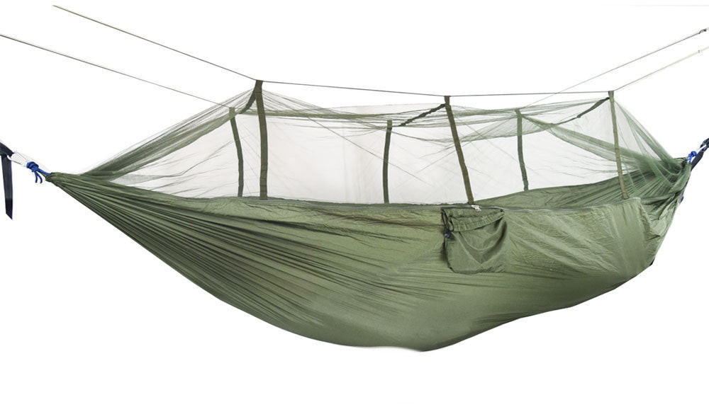 Lightweight Parachute Cloth Hammock with Mosquito Net for Easy Camping