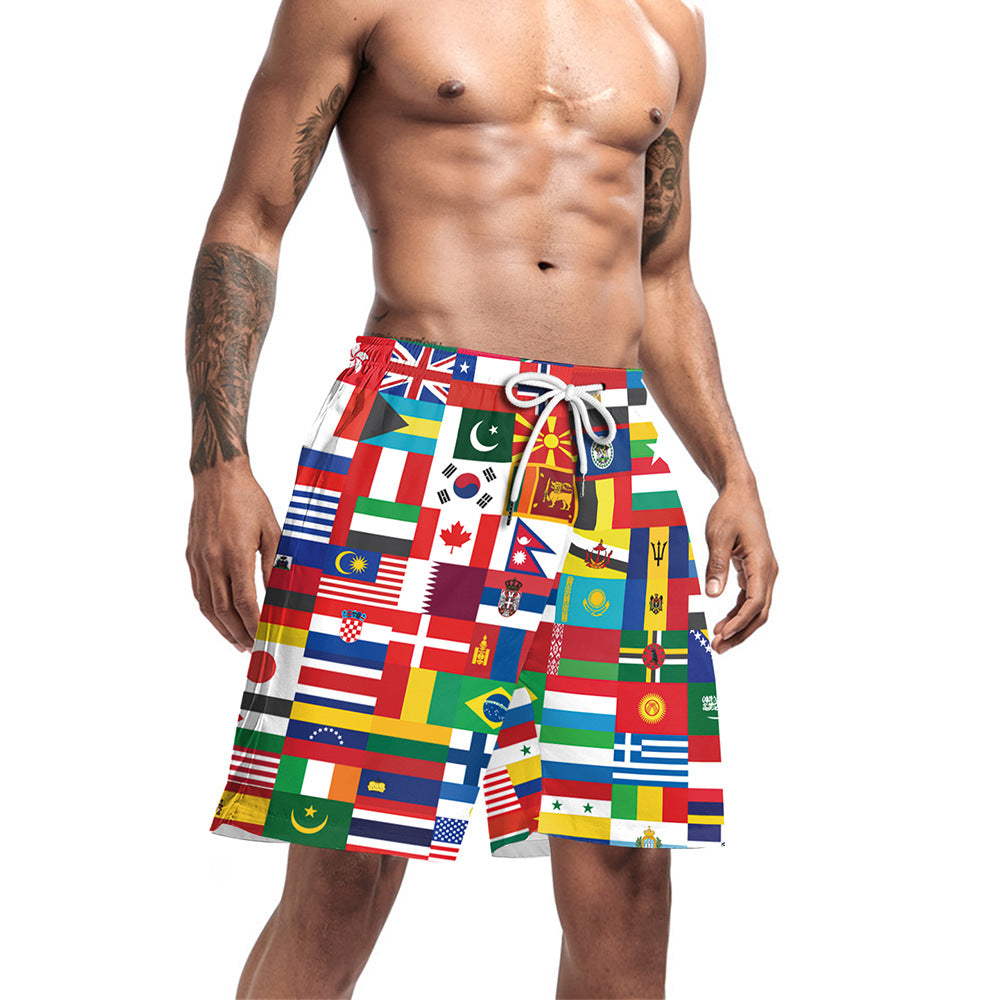 New Summer Men's Five-point Surfing Casual Beach Shorts