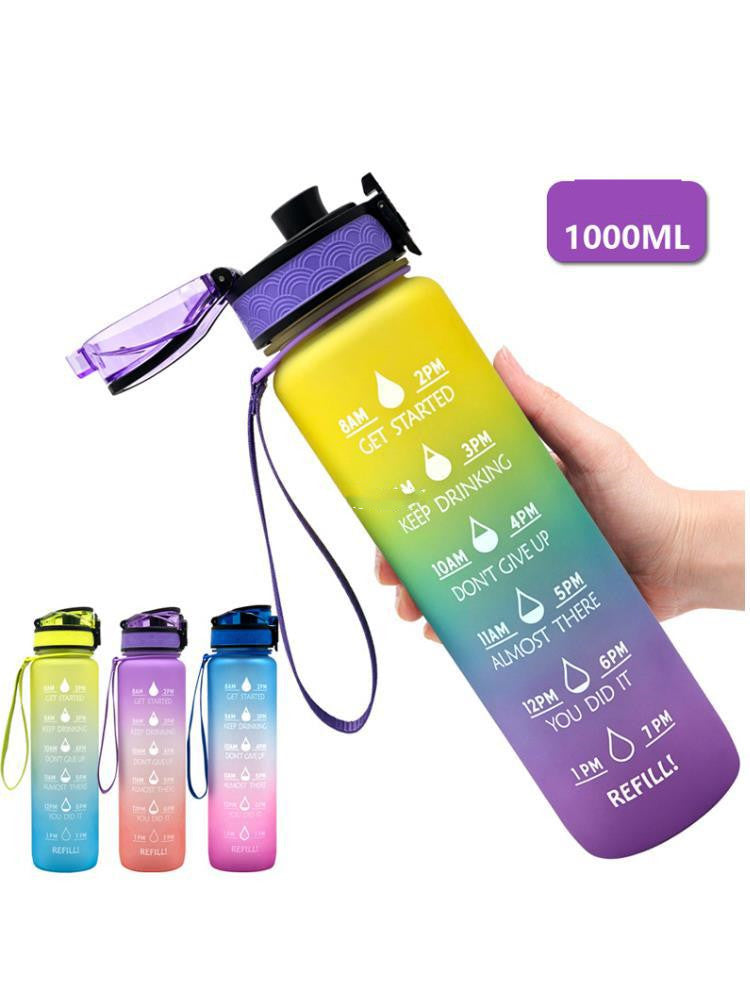 BPA-Free 1000ml Water Bottle with Infuser and Cute Kawaii Design