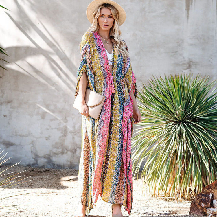 Loose Beach Blouse And Gown Holiday Sun Protection