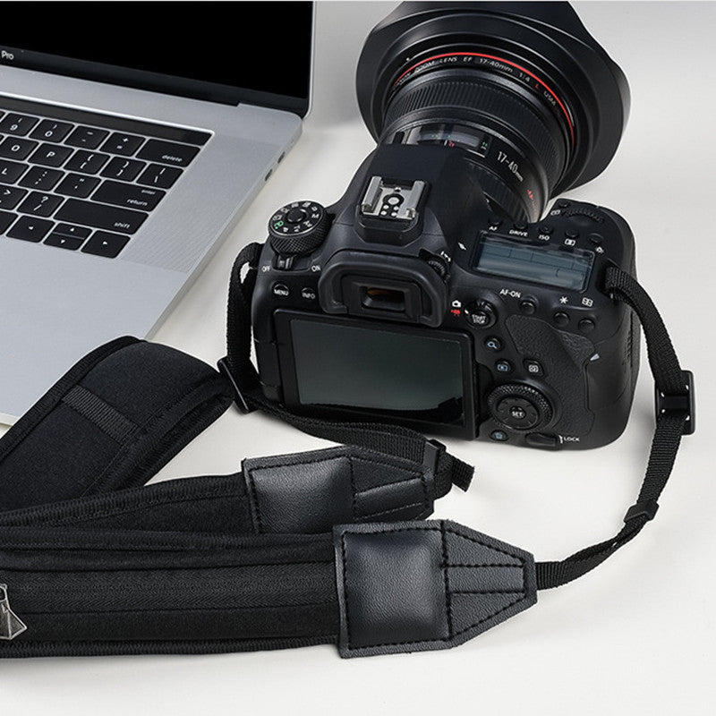 Crossbody Nylon Camera Strap with zipper