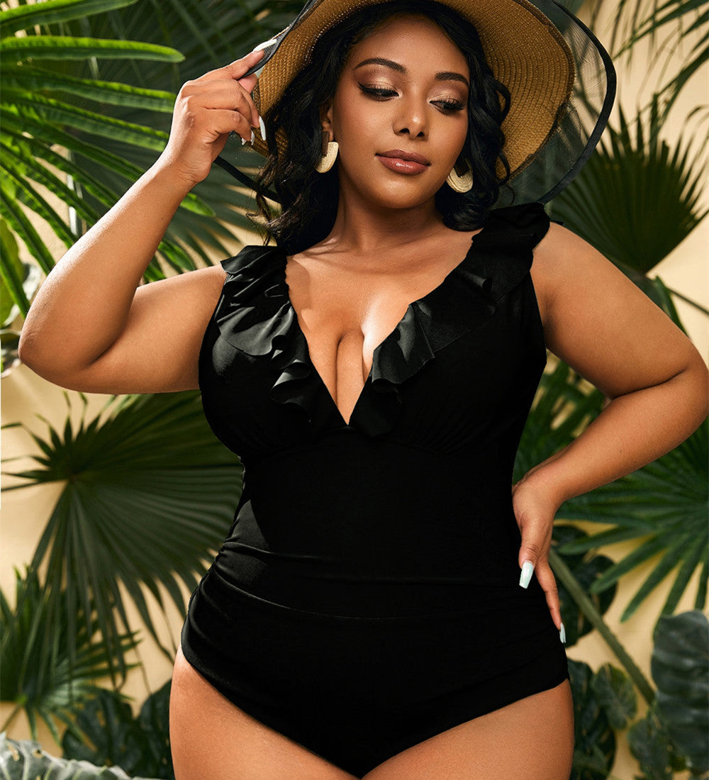 New Plus Size Conservative Women's Beach Swimsuit