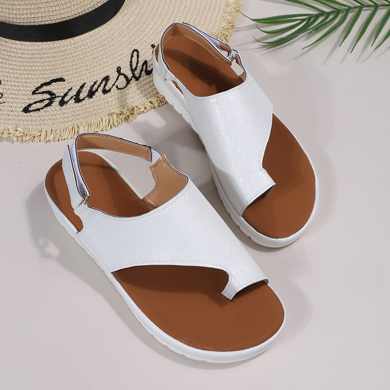 Thong Sandals With Velcro Summer Flat Beach Shoes