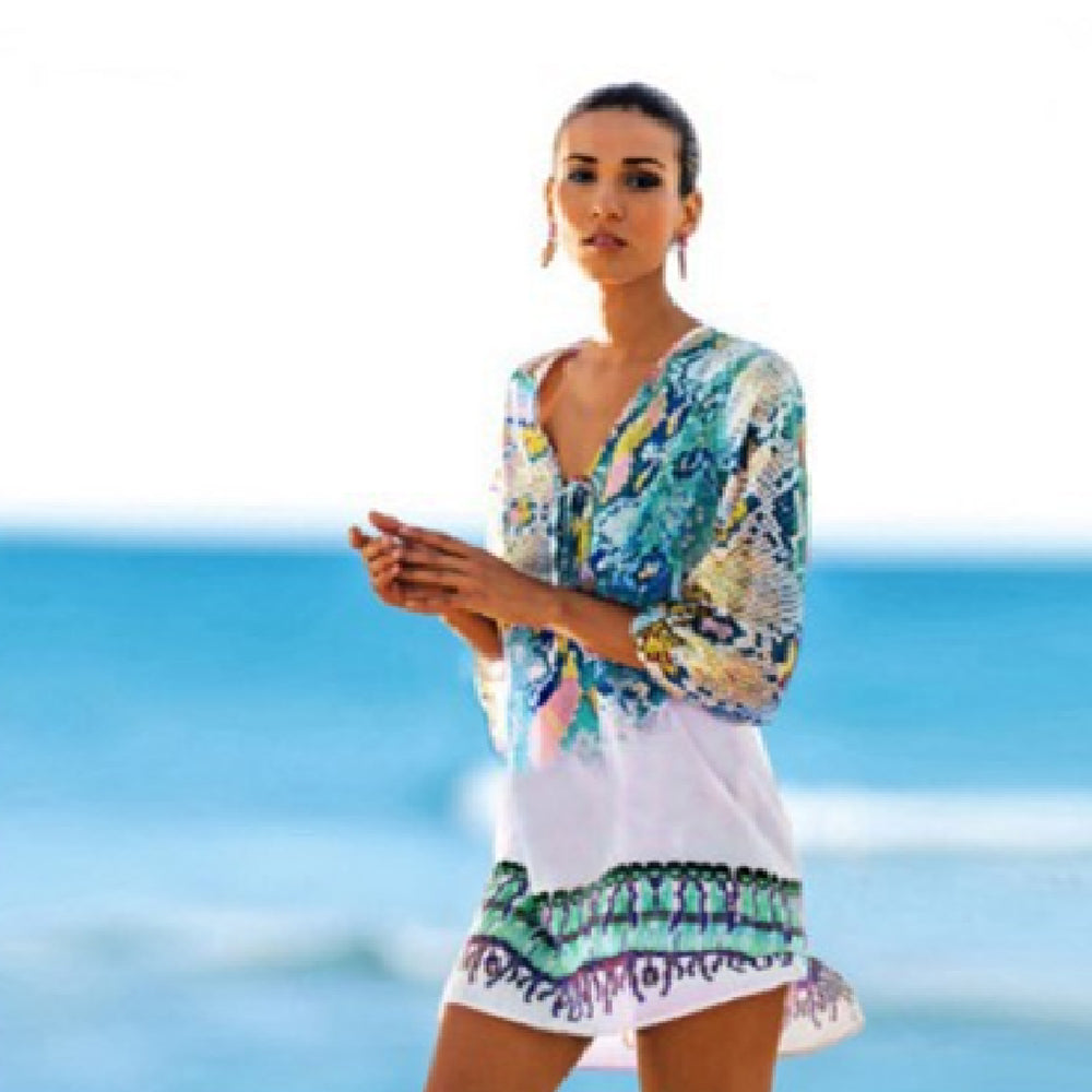 Women's Stylish Beach Blouse Bikini Swimsuit