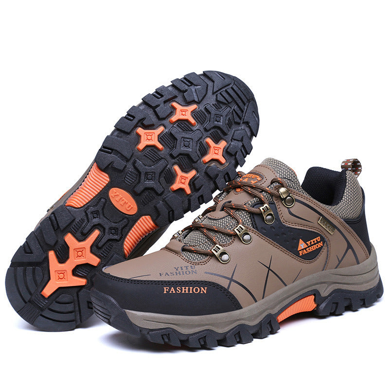 Casual Men's Leather Shoes for Outdoor Sports