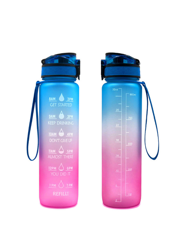 1000ml Transparent Flask Water Bottle