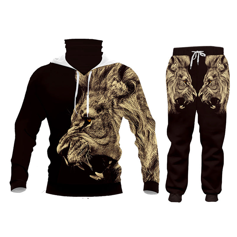 Casual Men's Tracksuit Hoodie Pants D Printing