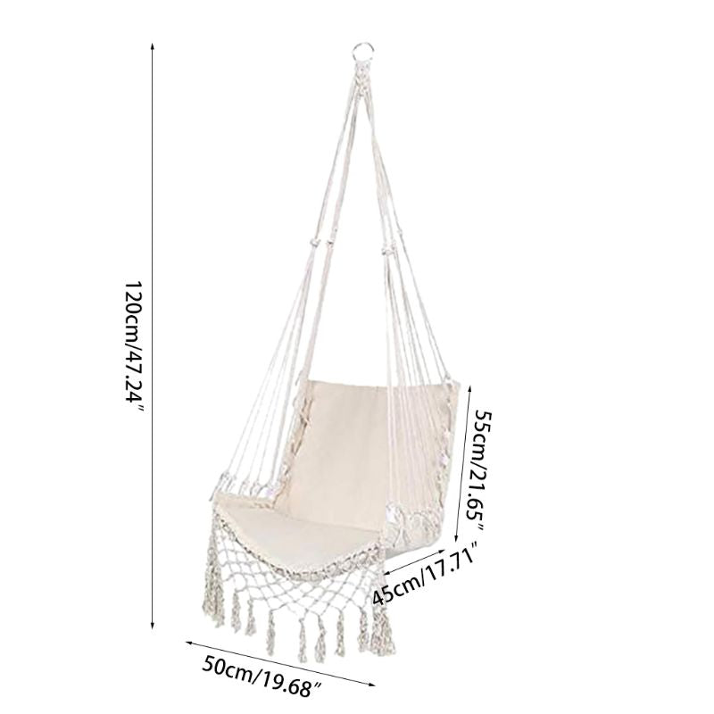 Hanging Cotton Rope Macrame Swing Chair